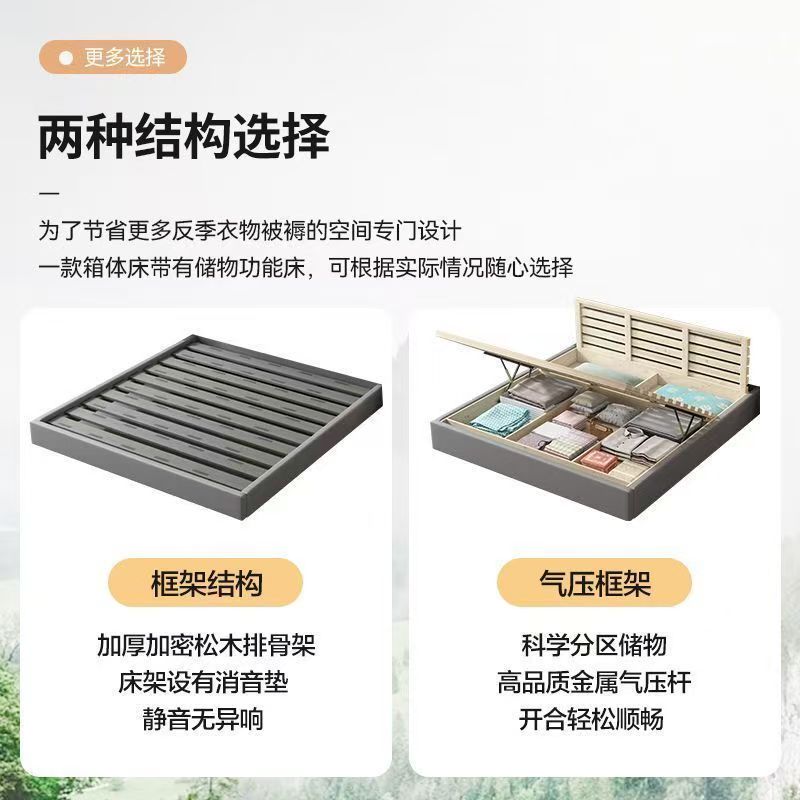 佳卧卧室成套家具輕奢真皮床主卧高端大氣現代簡約儲物軟包雙人床